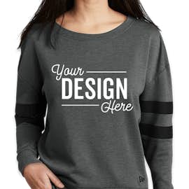 New Era Women's Varsity Tri-Blend Crewneck Sweatshirt - Color: Black Heather