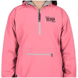 Charles River Women's Classic Hooded Anorak - Color: Neon Pink