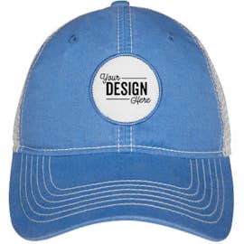 Ahead Circle Patch Trucker Hat - Color: Royal / White