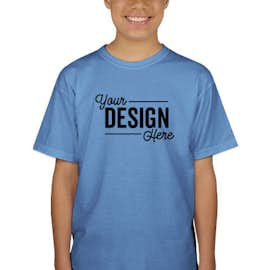 Canada - Gildan Youth 100% Cotton T-shirt - Color: Carolina Blue