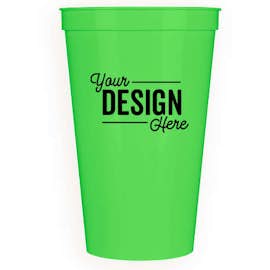 22 oz. Plastic Stadium Cup - Color: Neon Lime