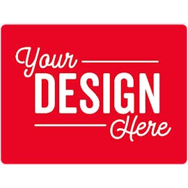 Full Color 4 in. x 3 in. Round Corner Rectangle Vinyl Decal - Color: Red