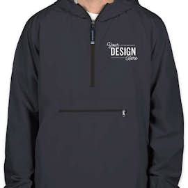 Charles River Pack-N-Go Hooded Packable Anorak - Screen Printed - Color: Navy
