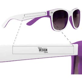 Two-Tone Malibu Sunglasses - Color: Purple / White