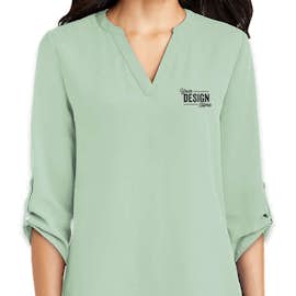Port Authority Women's 3/4 Sleeve Tunic Blouse - Color: Misty Sage