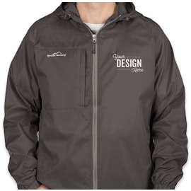 Eddie Bauer Full Zip Hooded Packable Jacket - Color: Grey Steel
