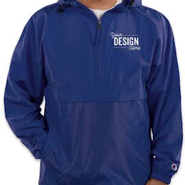 Champion Packable Half Zip Windbreaker Jacket - Color: Royal Blue