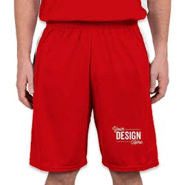 Augusta Colorblock Basketball Shorts - Color: Red / White