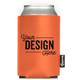 Deluxe Vinyl Foldable Can KOOZIE ® - Color: Bright Orange