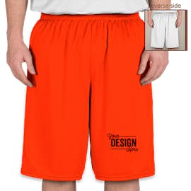 High Five Competition Reversible Basketball Shorts - Color: Orange / White