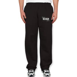 Gildan 50/50 Open Bottom Sweatpants - Color: Black
