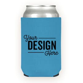 Foldable Neoprene Can Cooler - Color: Sky Blue
