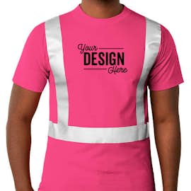 Bayside USA-Made Reflective 100% Cotton T-shirt - Color: Bright Pink