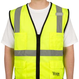 ML Kishigo Class 2 Pocket Mesh Safety Vest - Color: Lime