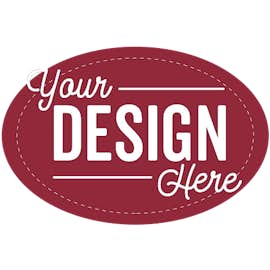 Full Color 3 in. x 2 in. Oval Roll Labels (500 per roll) - Color: Maroon