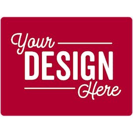 Full Color 4 in. x 3 in. Round Corner Rectangle Vinyl Decal - Color: Cardinal