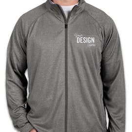 Devon & Jones Heather Performance Full Zip - Color: Dark Grey Heather
