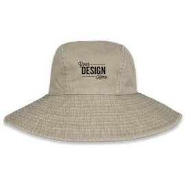 Adams Women's Pigment Dyed Wide Brim Hat - Color: Stone