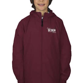 Sport-Tek Youth Full Zip Hooded Jacket - Color: Maroon