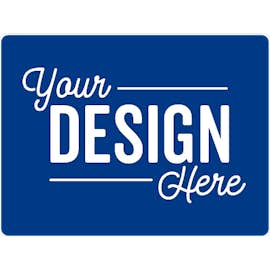 Full Color 4 in. x 3 in. Round Corner Rectangle Vinyl Decal - Color: Royal Blue
