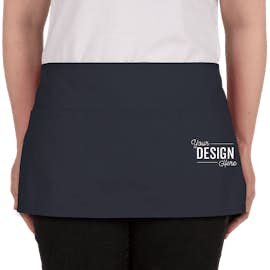 Port Authority Stain Release Waist Apron - Screen Printed - Color: Navy
