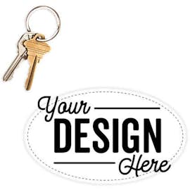 5.75 in. x 3.375 in. Oval Car Magnet - Color: White