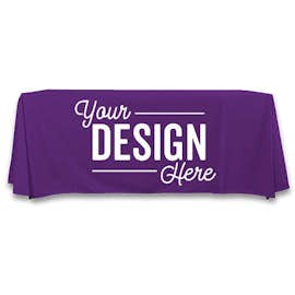 Full Color 6' Throw Tablecloth - Color: Team Purple