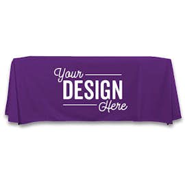 Full Color 8' Throw Tablecloth - Color: Team Purple