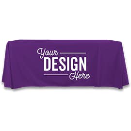 Full Color 8' Throw Tablecloth - Color: Team Purple