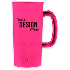 22 oz. Plastic Beverage Mug - Color: Neon Pink