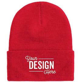 Port & Company Cuff Beanie - Color: Athletic Red