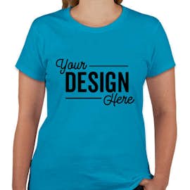 Canada - Gildan Women's 100% Cotton T-shirt - Color: Sapphire