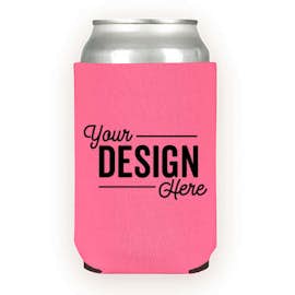 Foldable Neoprene Can Cooler - Color: Bubble Gum