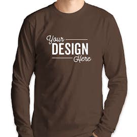 Royal Apparel USA-Made Organic Long Sleeve T-shirt - Color: Bark
