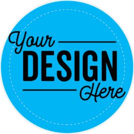 Full Color 2 in. Circle Vinyl Decal - Color: Columbia Blue