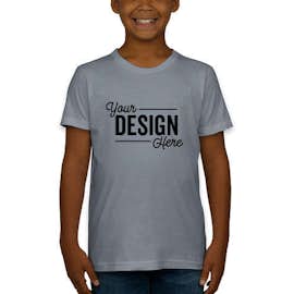 American Apparel USA-Made Youth Jersey T-shirt - Color: Slate
