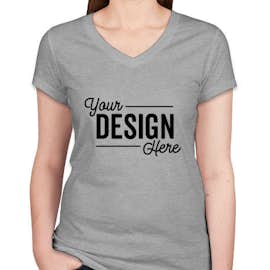 Bella + Canvas Women's Slim Fit Jersey V-Neck T-shirt - Color: Athletic Heather