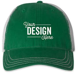 Richardson Garment Washed Trucker Hat - Color: Kelly / White