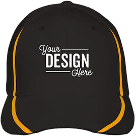 Sport-Tek Flexfit Colorblock Performance Hat - Color: Black / Gold