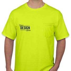 Canada - Gildan Ultra Cotton Pocket T-shirt - Color: Safety Green