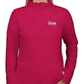 Sport-Tek Women's Performance Half Zip Pullover - Color: Pink Rush