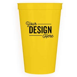 22 oz. Plastic Stadium Cup - Color: Yellow