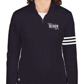 Adidas Women's ClimaLite Full Zip Performance Sweatshirt - Color: Navy / White