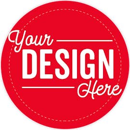 Full Color 2 in. Circle Vinyl Decal - Color: Red