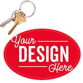 6 in. x 4 in. Oval Bumper Sticker - Color: Red
