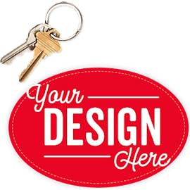 6 in. x 4 in. Oval Bumper Sticker - Color: Red