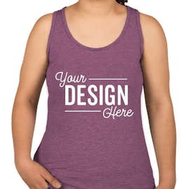 Anvil Women's Tri-Blend Racerback Tank - Color: Heather Aubergine