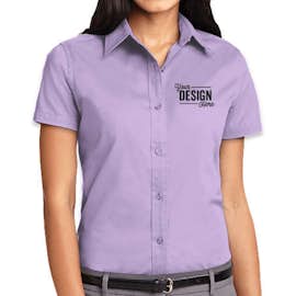 Port Authority Women's Short Sleeve Easy Care Shirt - Color: Bright Lavender