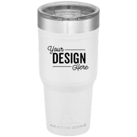 30 oz. Arctic Zone Copper Vacuum Insulated Tumbler - Color: White