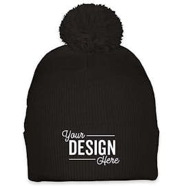 Sportsman Pom Pom Beanie - Color: Black